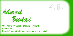 ahmed budai business card